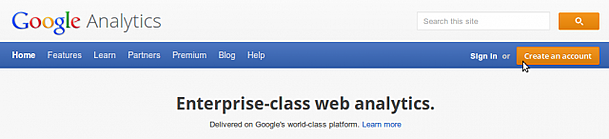 Google Analytics: Create Account