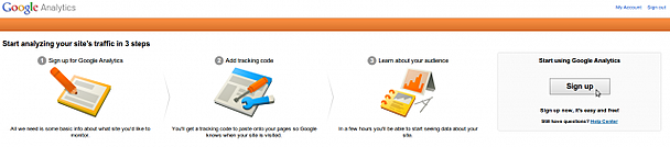 Google Analytics: Sign Up