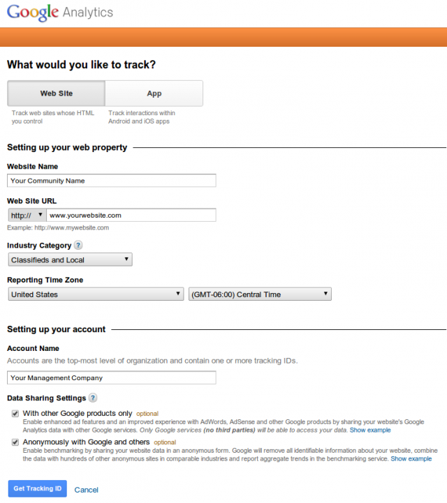 Google Analytics: Web Site Setup