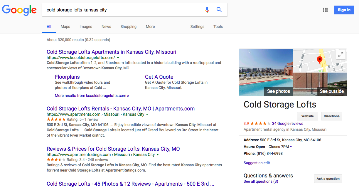 google-my-business-example-march-2018