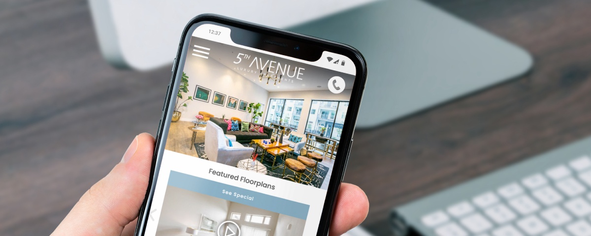 Community website homepage on a mobile device.