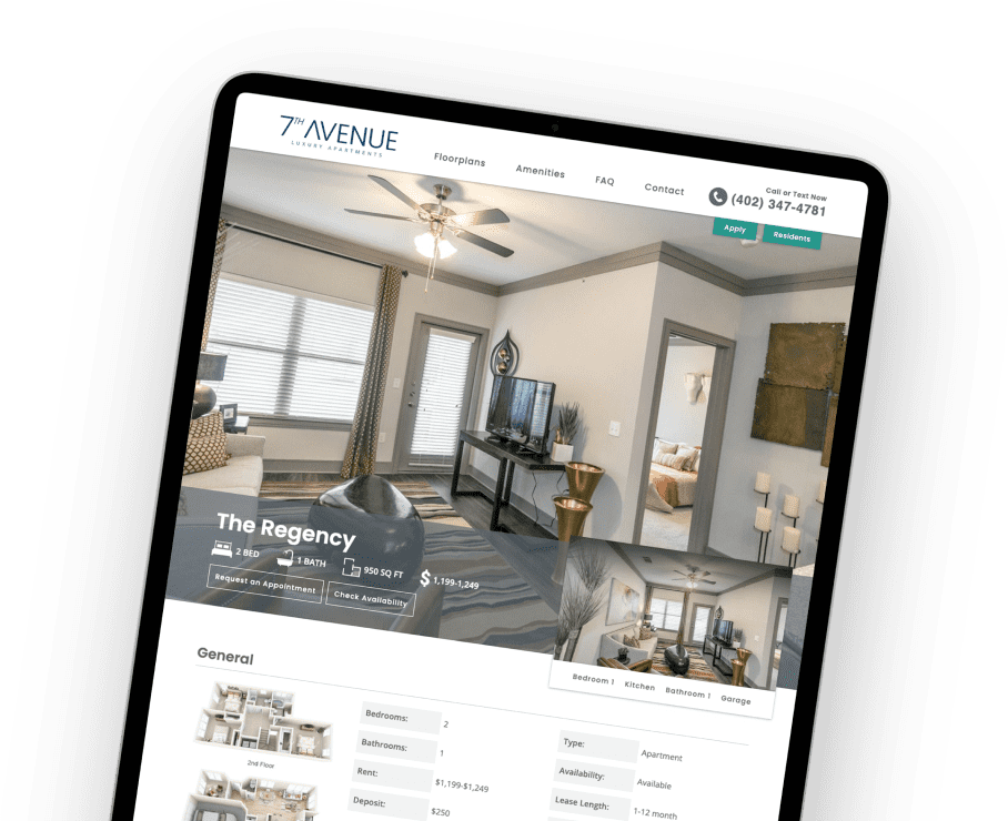 Image of a community website on tablet.